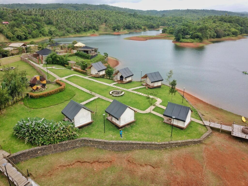 aerial view sofia's lake