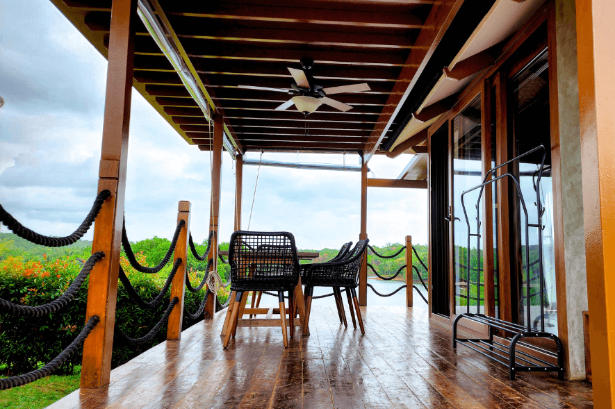 sofia's lake villa porch sitting area